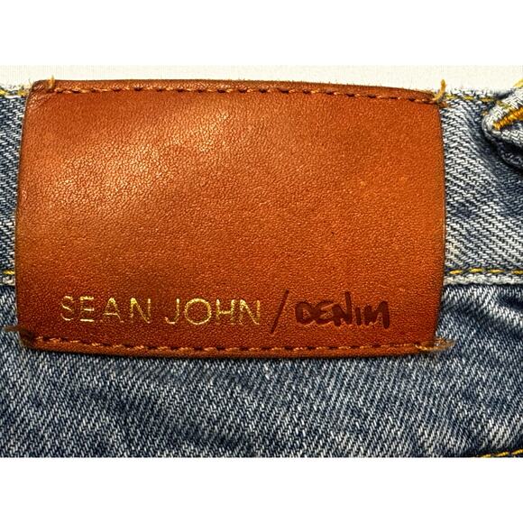 Sean John Denim Men's Baggy Wide Leg Blue Denim Jeans - Size 36 (36x32) - Picture 3 of 4